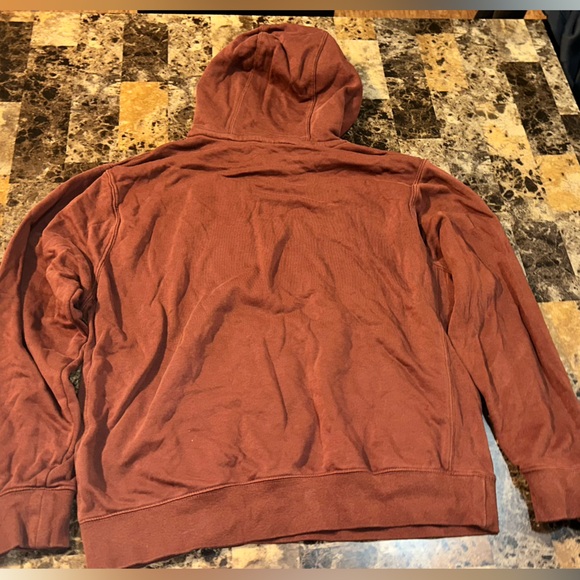 Nike Men's Rust Brown/ Maroon Hoodie Sweatshirt Pull over Large with pocket - Picture 5 of 6